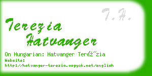 terezia hatvanger business card